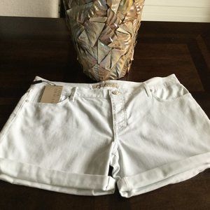 Burberry Brit White Stretch Denim Shorts Size 32